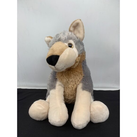 Adventure Planet 15" Gray Wolf Pup Dog Plush Stuffed Animal - Picture 2 of 8